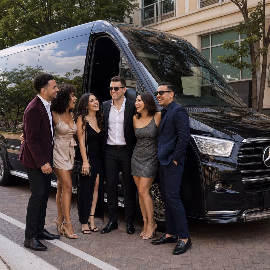 Bachelor and bachelorette party bus